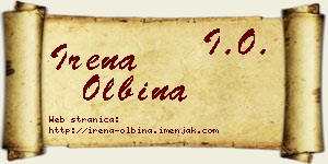 Irena Olbina vizit kartica